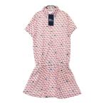 [ новый товар ]JACK BUNNY Jack ba колено ×PONY короткий рукав Polo One-piece кнопка down общий рисунок оттенок красного 1 Golf одежда женский 