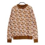 CALLAWAY Callaway длинный рукав вязаный свитер общий рисунок оттенок коричневого M Golf одежда женский 