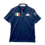 KAPPA GOLF カッパゴルフ  半袖ポロシャツ ボタンダウン  ネイビー系 M ゴルフウェア メンズ