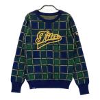 FILA GOLF filler Golf шерсть . вязаный свитер в клетку темно-синий серия M Golf одежда женский 