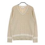 MUNSING WEAR Munsingwear одежда длинный рукав вязаный свитер шерсть . оттенок бежевого M Golf одежда мужской 