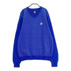 FOOT JOY foot Joy Logo вышивка длинный рукав вязаный свитер точка рисунок оттенок голубого L Golf одежда мужской 