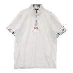 OAKLEY Oacley 434280JP половина Zip короткий рукав футболка оттенок белого M Golf одежда мужской 