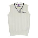 [ новый товар ]BEAMS GOLF Beams Golf 2024 год модели лиловый этикетка вязаный лучший оттенок белого M Golf одежда женский 