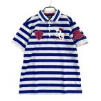 【新品】PEARLY GATES パーリーゲイツ  半袖ポロシャツ ボーダー柄 ブルー系 7 ゴルフウェア メンズ