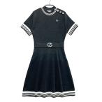 CPG GOLFsi-pi-ji- Golf 2024 год модели короткий рукав вязаный One-piece оттенок черного 1 Golf одежда женский 