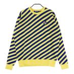 [ новый товар ]DELSOL Delsol вязаный свитер полоса рисунок оттенок желтого LL Golf одежда женский 