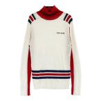 JUN&amp;ROPE Jun and Rope ERM-60250ta-toru шея длинный рукав ребра вязаный оттенок белого M Golf одежда женский 