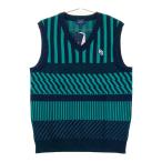 [ новый товар ]PEARLY GATES Pearly Gates V шея вязаный лучший общий рисунок темно-синий серия 5 Golf одежда мужской 