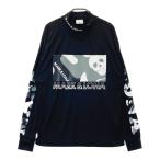 MARK&amp;LONA Mark and rona2024 год модели с высоким воротником футболка с длинным рукавом принт оттенок черного 46 Golf одежда мужской 