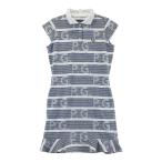 PEARLY GATES Pearly Gates короткий рукав One-piece Logo окантовка общий рисунок темно-синий серия 0 Golf одежда женский 