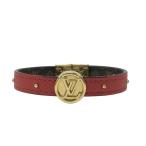 LOUIS VUITTON Louis Vuitton M6268E латунь reLV Circle браслет монограмма оттенок красного 
