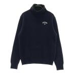 CALLAWAY Callaway ta-toru шея длинный рукав вязаный свитер оттенок черного M Golf одежда мужской 