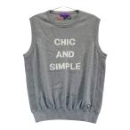 BEAMS GOLF Beams Golf лиловый этикетка хлопок . вязаный лучший серый серия XL Golf одежда мужской 