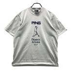 PING булавка 2024 год модели с высоким воротником короткий рукав вязаный свитер серый серия LL Golf одежда мужской 