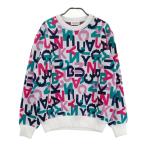 JACK BUNNY Jack ba колено шерсть . длинный рукав вязаный свитер Logo общий рисунок оттенок белого 1 Golf одежда женский 