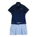 EFFICACEefi rental короткий рукав One-piece общий рисунок темно-синий серия 2 Golf одежда женский 