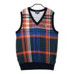 PEARLY GATES Pearly Gates V шея вязаный лучший в клетку серый серия 5 Golf одежда мужской 