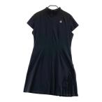 LE COQ GOLF Le Coq Golf половина Zip короткий рукав One-piece оттенок черного M Golf одежда женский 