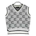 [ новый товар ]CECIL McBEE green Cecil McBee зеленый V шея вязаный лучший Logo общий рисунок оттенок белого 2 Golf одежда женский 