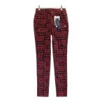 【新品】PEARLY GATES パーリーゲイツ 055-2131314 ストレッチパンツ ロゴ柄 ブラック系 0 ゴルフウェア レディース