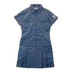 MUNSING WEAR Munsingwear одежда R.line короткий рукав One-piece полоса рисунок темно-синий серия M Golf одежда женский 