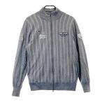 BEAMS GOLF Beams Golf лиловый этикетка подкладка есть вязаный Zip жакет полоса рисунок серый серия XL Golf одежда мужской 