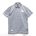 KAPPA GOLF カッパゴルフ  半袖ポロシャツ 総柄 グレー系 M ゴルフウェア メンズ