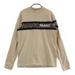 PEARLY GATES Pearly Gates mok шея тренировочный футболка Leopard рисунок оттенок бежевого 5 Golf одежда мужской 