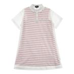 PEARLY GATES Pearly Gates 2025 год модели сетка Layered короткий рукав Polo One-piece окантовка рисунок оттенок белого 0 Golf одежда женский 