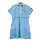 FILA GOLF filler Golf TO5DL402 половина Zip короткий рукав Polo One-piece оттенок голубого LL Golf одежда женский 