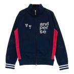 AND PER SE Anne Pas . вязаный Zip жакет темно-синий серия M Golf одежда женский 