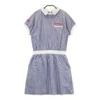 BEAMS GOLF Beams Golf короткий рукав One-piece полоса рисунок темно-синий серия M Golf одежда женский 