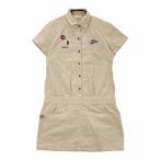 FILA GOLF filler Golf короткий рукав One-piece вельвет оттенок бежевого M Golf одежда женский 