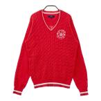 CALLAWAY Callaway вязаный свитер вышивка оттенок красного M Golf одежда женский 