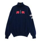 MASTER BUNNY EDITION тормозные колодки ba колено выпуск кашемир .ta-toru шея длинный рукав вязаный свитер темно-синий серия 4 Golf одежда мужской 