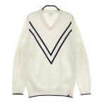 TAYLOR MADE TaylorMade V шея длинный рукав вязаный свитер оттенок белого L Golf одежда женский 