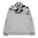 MUNSING WEAR マンシングウェア SG4032 裏地付 ニット ジップジャケット カモフラ 迷彩柄 グレー系 LL ゴルフウェア メンズ