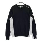 TAYLOR MADE TaylorMade V шея длинный рукав вязаный свитер оттенок черного L Golf одежда мужской 