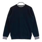 ADIDAS GOLF Adidas Golf GM3760 задний вышивка длинный рукав вязаный свитер оттенок черного L Golf одежда женский 