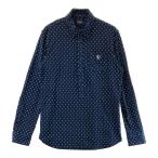 PEARLY GATES パーリーゲイツ  長袖ポロシャツ ボタンダウン 星 総柄 ネイビー系 6 ゴルフウェア メンズ