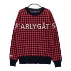 PEARLY GATES Pearly Gates кашемир вязаный свитер в клетку оттенок красного 0 Golf одежда женский 