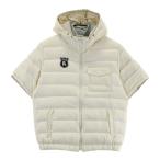 MUNSING WEAR マンシングウェア PENGUIN フード付き 半袖ダウンジャケット  ベージュ系 2 ゴルフウェア レディース