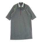 KAPPA GOLF Kappa Golf половина Zip короткий рукав вязаный One-piece общий рисунок оттенок коричневого M Golf одежда женский 