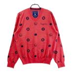 CUTTER&amp;BUCK резчик and задний шерсть . вязаный свитер общий рисунок оттенок красного LL Golf одежда мужской 