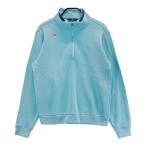 MUNSING WEAR Munsingwear одежда 2024 год модели половина Zip обратная сторона ворсистый футболка оттенок голубого L Golf одежда мужской 