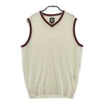 ショッピングジョイ FOOT JOY フットジョイ  ウール混 ニットベスト  ホワイト系 M ゴルフウェア メンズ