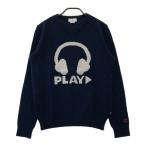 MUNSING WEAR Munsingwear одежда шерсть V шея вязаный свитер темно-синий серия L Golf одежда женский 