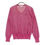 MUNSING WEAR Munsingwear одежда V шея длинный рукав вязаный свитер розовый серия S Golf одежда женский 