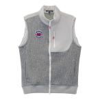 ROSASENrosa-sen вязаный лучший нашивка серый серия L Golf одежда мужской 